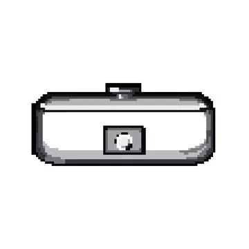 Fresh yogurt maker pixel art vector illustration Stock Illustration