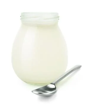 Fresh yogurt Stock Photos