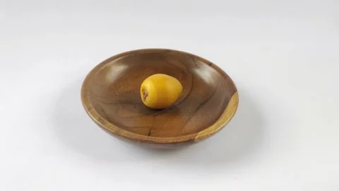 A Fresh Young Dates or Rutob Dates on A Wooden Plate Stock Footage 304791948