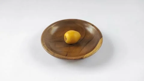 A Fresh Young Dates or Rutob Dates on A Wooden Plate Stock Footage 304791950
