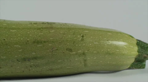 Fresh Zucchini On A White Surface, Isolated, Bio, Organic, Cuisine, Pan Stock Footage 40617283