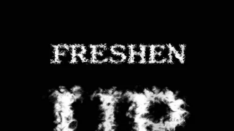 Freshen Up cloud text effect black isolated background Stock Footage 139639495