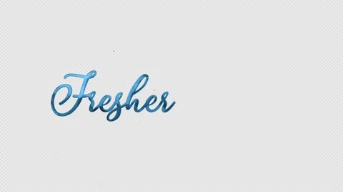 Freshers Week Handwriting Animation Campus Blue 4K Transparent Background Video stock 339352422