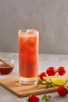 Freshing iced beverage. Stock Photos