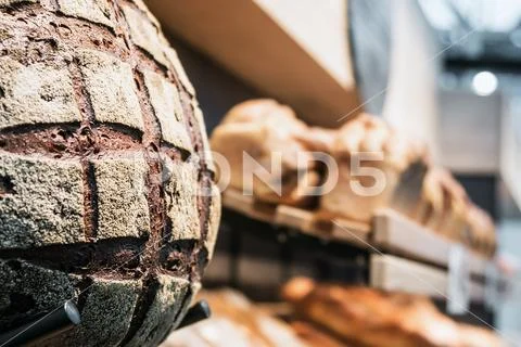 Freshly baked bread and bakery products Stock Photos