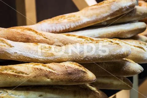 Freshly baked bread and bakery products Stock Photos