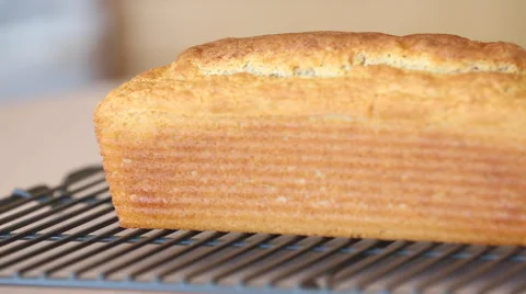 Freshly Baked Bread on a Cooling Rack Stock Footage 51025057