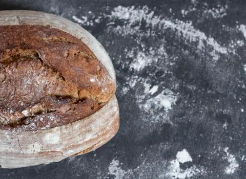 Freshly baked bread loaf Stock Photos