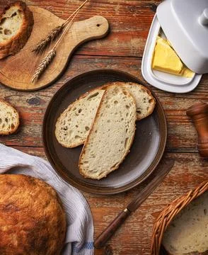 Freshly baked bread Stock Photos