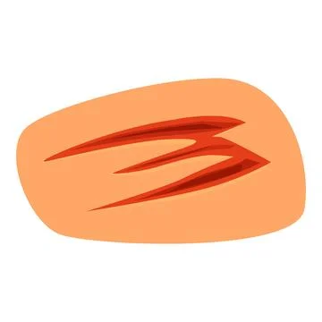 Freshly baked bread showing three cuts on top Illustrazione stock