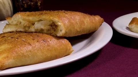 Freshly baked Calzone Stock-Footage 105983274