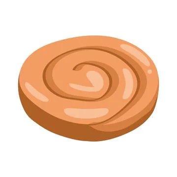 Freshly baked cinnamon roll Stock Illustration