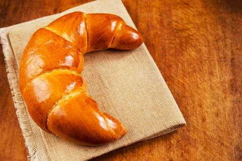 Freshly baked croissant Stock Photos