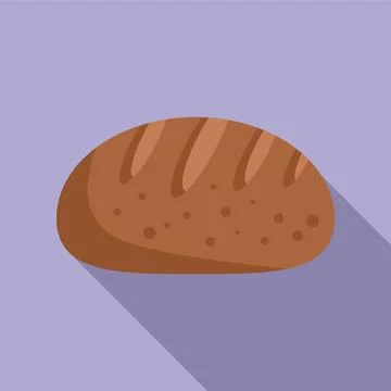 Freshly baked loaf of bread casting a long shadow Stock Illustration