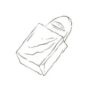 Freshly Baked Loaf Of Bread In A Craft Paper Bag Vector Illustration Stock Illustration