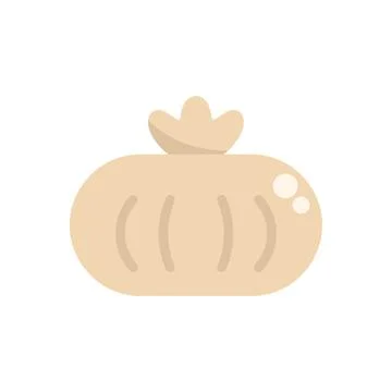 Freshly baked loaf of bread with flour on top icon Stock Illustration