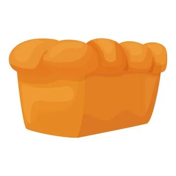 Freshly baked loaf of bread isolated on white background Stock Illustration