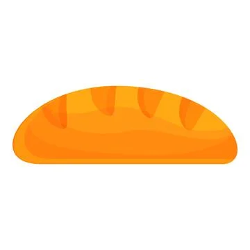 Freshly baked loaf of bread isolated on white background Stock Illustration
