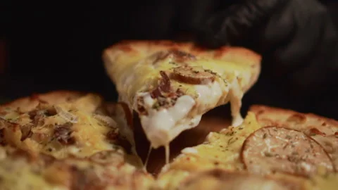 Freshly baked pizza. Stock Footage 145356291