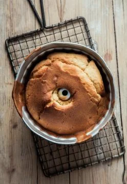 Freshly baked ring cake Stock Photos
