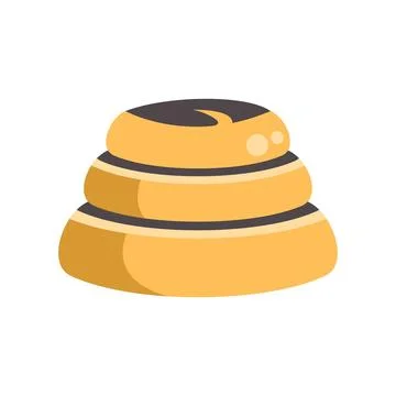 Freshly baked round bread loaf isolated on white background Stock Illustration