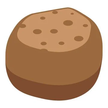 Freshly baked round loaf of bread for baking needs 库存插图
