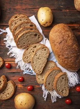 Freshly baked rustic bread Stock Photos