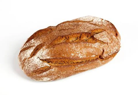 Freshly baked rustic sourdough bread loaf Fotos Stock
