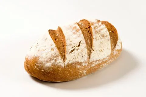 Freshly baked rustic sourdough bread loaf Stock Photos