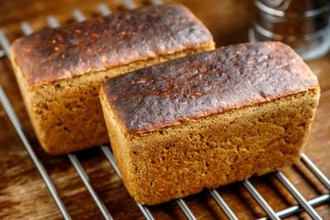 Freshly Baked Rye Bread Stock Photos