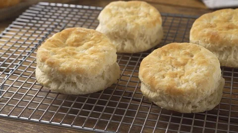 Freshly Baked Tea Biscuits Stock Footage 121209918