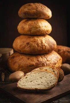 Freshly baked traditional bread Stock Photos