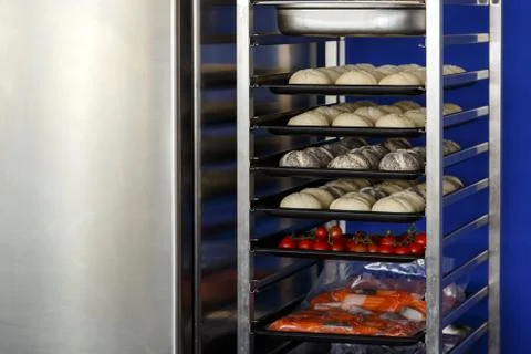Freshly buns before baking Stock Photos