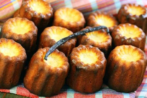 Freshly canele closeup. Stock Photos