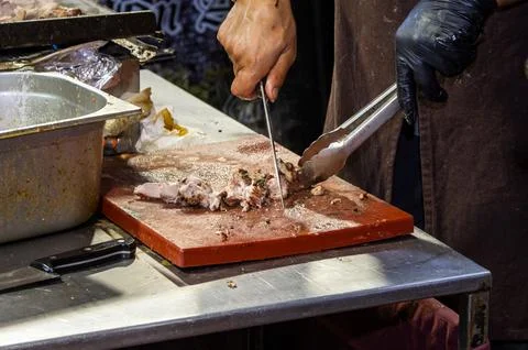 Freshly cooked grilled meat. Stock Photos