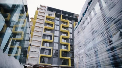 Freshly delivered, still packaged, not yet installed double-glazed windows Stock Footage 259208326