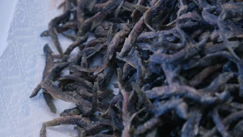 Freshly fried fish Stock Footage 87748792