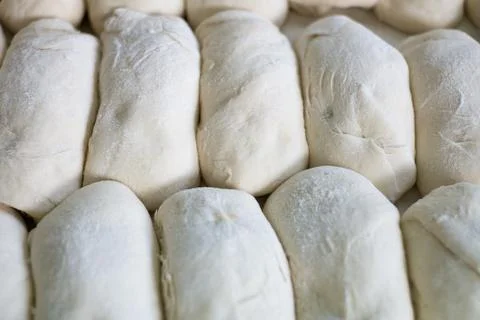 Freshly Made Bread Rolls Dough Stock Photos