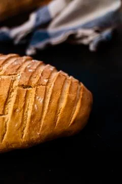 Freshly made bread with rustic style. Stock Photos