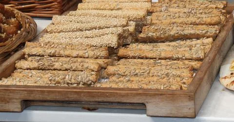 Freshly Made Breadsticks. Stock Photos