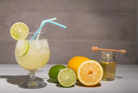Freshly made lemonade Stock Photos