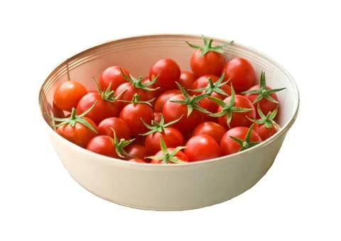 Freshly picked cherry tomatoes Stock Photos