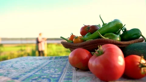 Freshly picked vegetables Video stock 160446260