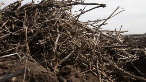 Freshly plowed soil Stock Footage 302451563