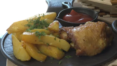 Freshly prepared lunch on the table Stock Footage 318240538