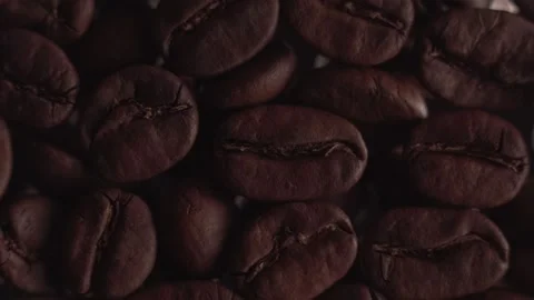 Freshly roasted coffee beans, close up. Stock Footage 169582863