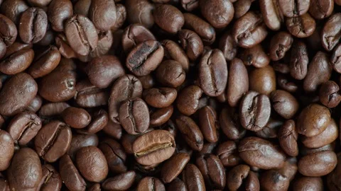 Freshly Roasted Coffee Beans Stock Footage 107277096