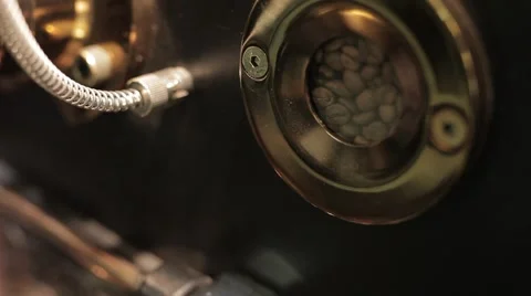 The freshly roasted coffee beans from a large coffee roaster Stock-Footage 43481782