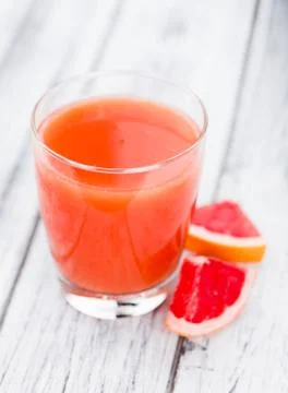 Freshly squeezed Grapefruit Juice (selective focus) Stock Photos
