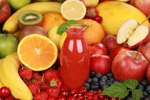 Freshly squeezed juice Stock Photos